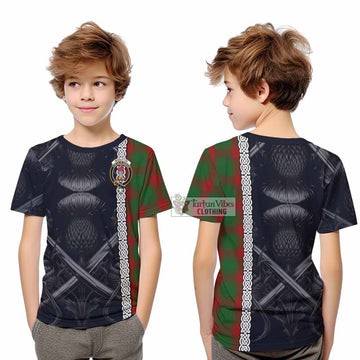 Middleton Tartan Kid T-Shirt with Family Crest Cross Sword Thistle Celtic Vibes - Tartan Vibes Clothing