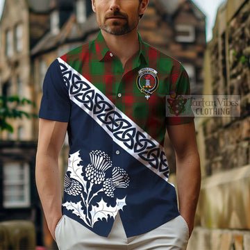 Middleton Tartan Hawaiian Shirt Featuring Thistle and Scotland Map - Tartan Vibes Clothing