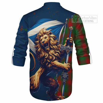 Middleton Tartan Family Crest Ghillie Kilt Shirt with Scottish Majestic Lion - Tartan Vibes Clothing
