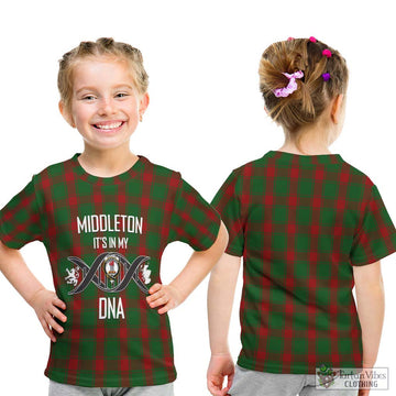 Middleton Tartan Kid T-Shirt with Family Crest DNA In Me Style - Tartan Vibes Clothing