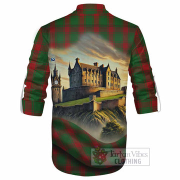 Middleton Tartan Family Crest Ghillie Kilt Shirt with Scottish Ancient Castle Style - Tartan Vibes Clothing