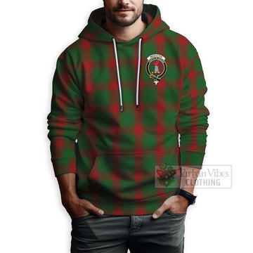 Middleton Tartan Hoodie with Family Crest and Bearded Skull Holding Bottles of Whiskey - Tartan Vibes Clothing