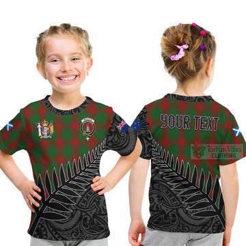 Middleton Crest Tartan Kid T-Shirt with New Zealand Silver Fern Half Style - Tartan Vibes Clothing