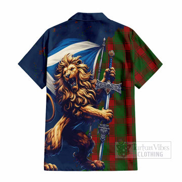 Middleton Tartan Family Crest Hawaiian Shirt with Scottish Majestic Lion - Tartan Vibes Clothing