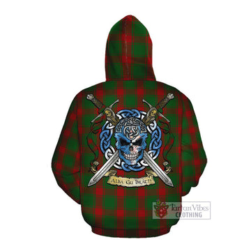 Middleton Tartan Cotton Hoodie with Family Crest Celtic Skull Style Pullover Hoodie - Tartan Vibes Clothing
