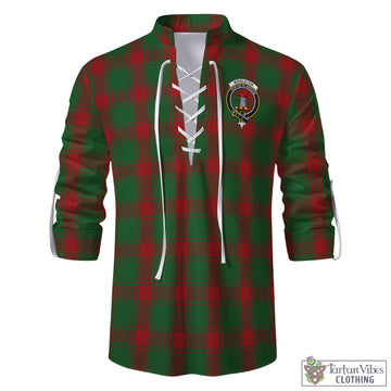 Middleton Tartan Men's Scottish Traditional Jacobite Ghillie Kilt Shirt with Family Crest