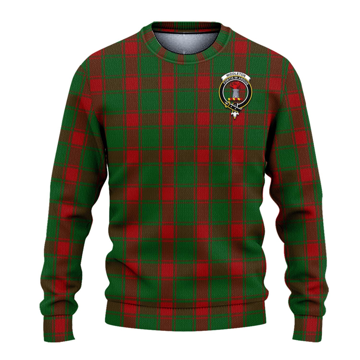 Middleton Tartan Ugly Sweater with Family Crest - Tartan Vibes Clothing