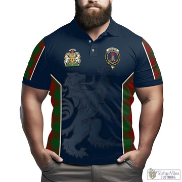 Middleton Tartan Men's Polo Shirt with Family Crest and Lion Rampant Vibes Sport Style - Tartan Vibes Clothing