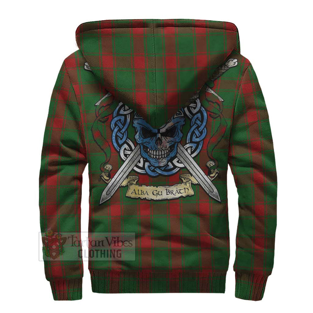 Middleton Tartan Sherpa Hoodie with Family Crest Celtic Skull Style - Tartan Vibes Clothing