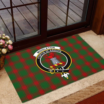 Middleton Tartan Rubber Doormat with Family Crest - Tartan Vibes Clothing