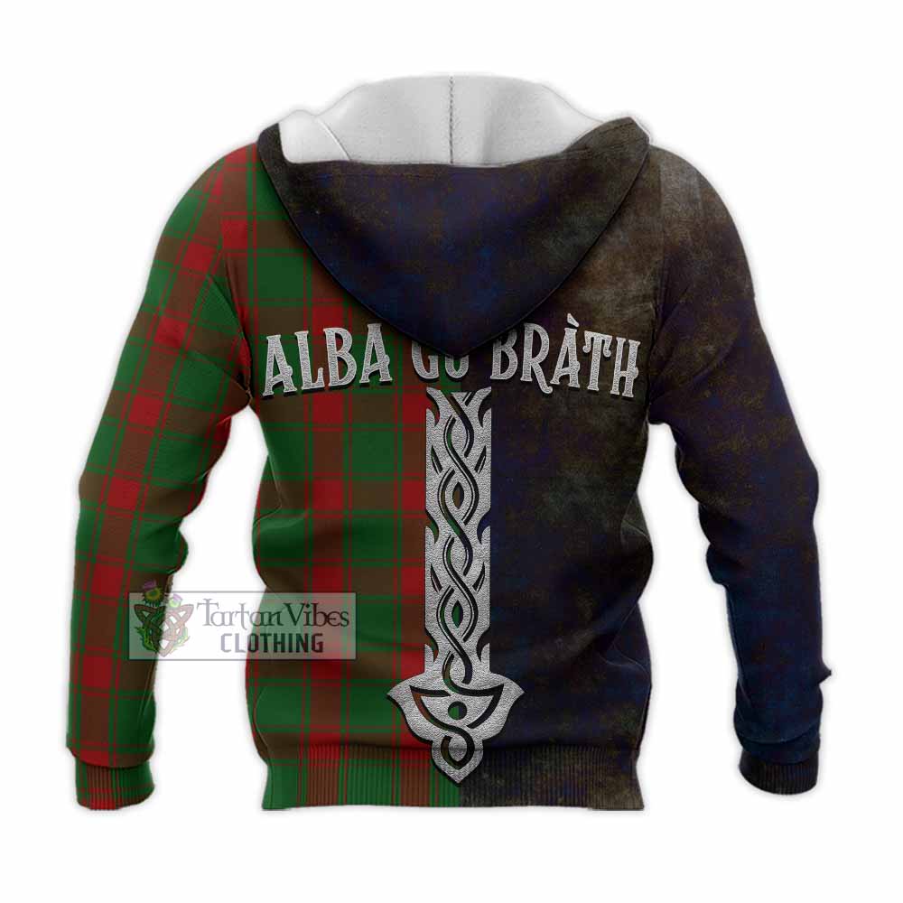 Tartan Vibes Clothing Middleton Tartan Family Crest Knitted Hoodie Alba Gu Brath Be Brave Lion Ancient Style