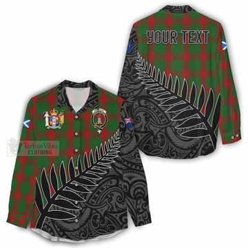 Middleton Crest Tartan Women's Casual Shirt with New Zealand Silver Fern Half Style - Tartan Vibes Clothing