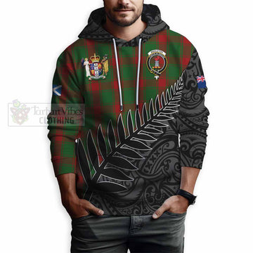 Middleton Crest Tartan Hoodie with New Zealand Silver Fern Half Style - Tartan Vibes Clothing