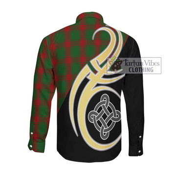 Middleton Tartan Long Sleeve Button Shirt with Family Crest and Celtic Symbol Style Men's Shirt - Tartan Vibes Clothing