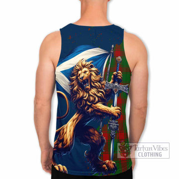 Middleton Tartan Family Crest Men's Tank Top with Scottish Majestic Lion - Tartan Vibes Clothing