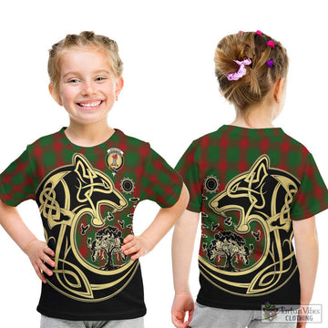 Middleton Tartan Kid T-Shirt with Family Crest Celtic Wolf Style - Tartan Vibes Clothing
