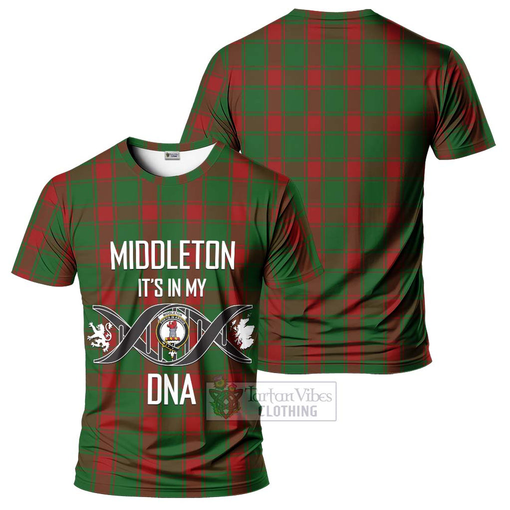 Middleton Tartan T-Shirt with Family Crest DNA In Me Style - Tartan Vibes Clothing