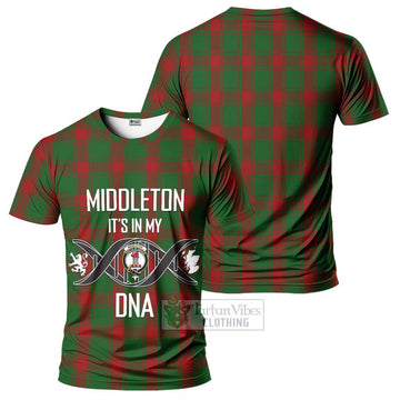 Middleton Tartan T-Shirt with Family Crest DNA In Me Style - Tartan Vibes Clothing