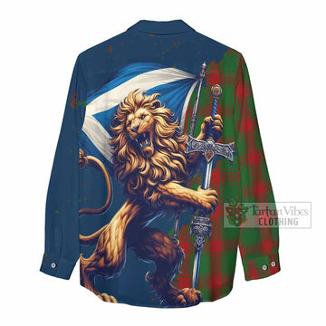 Middleton Tartan Family Crest Women's Casual Shirt with Scottish Majestic Lion - Tartan Vibes Clothing