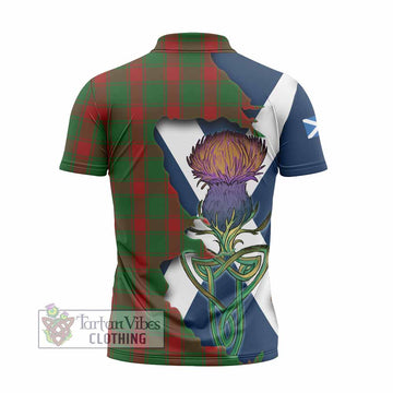 Middleton Tartan Family Crest Zipper Polo Shirt Scottish Thistle Celtic Inspired - Tartan Vibes Clothing