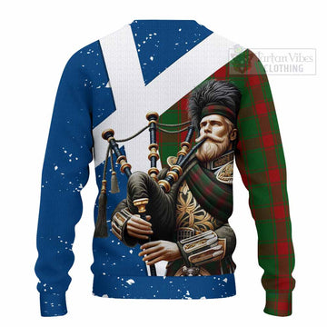 Middleton Tartan Knitted Sweater with Family Crest Scottish Bagpiper Vibes - Tartan Vibes Clothing