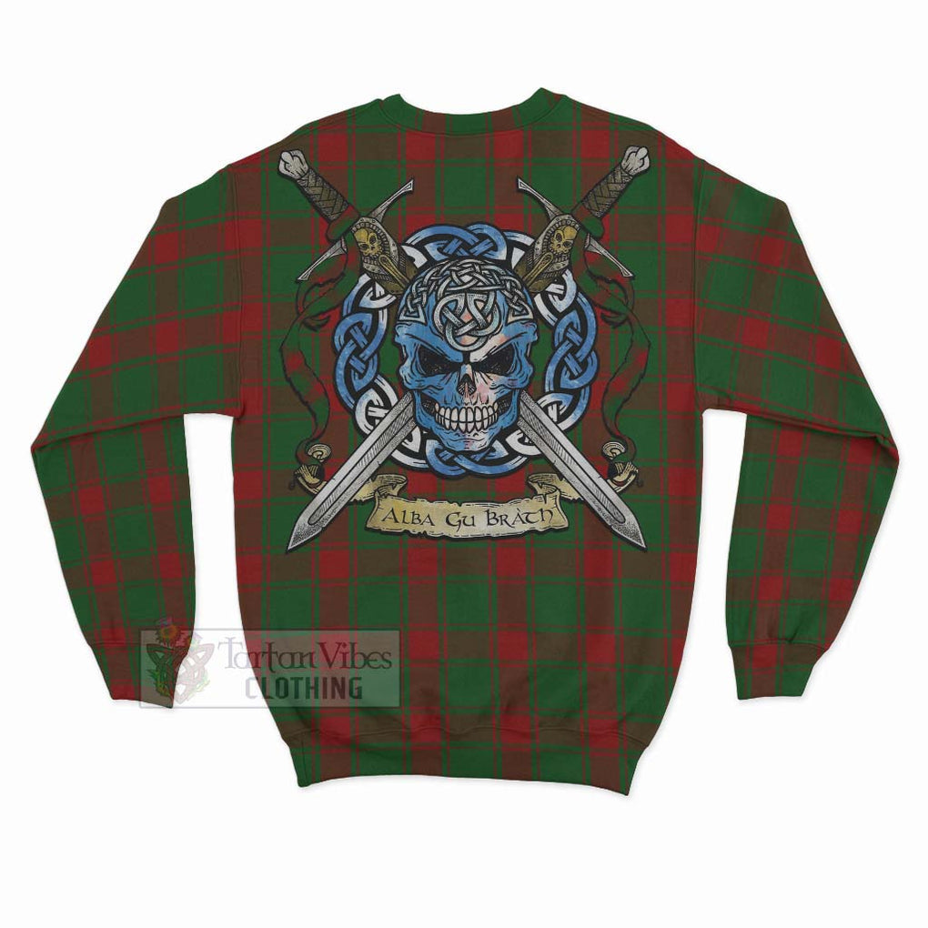 Middleton Tartan Sweatshirt with Family Crest Celtic Skull Style - Tartan Vibes Clothing