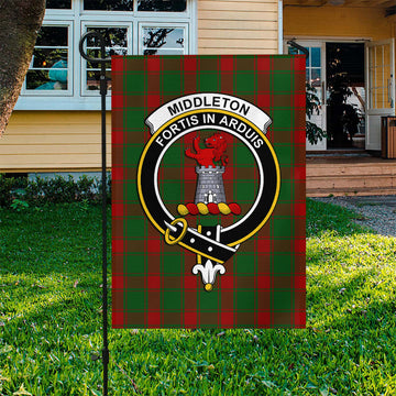 Middleton Tartan Garden Flag with Family Crest