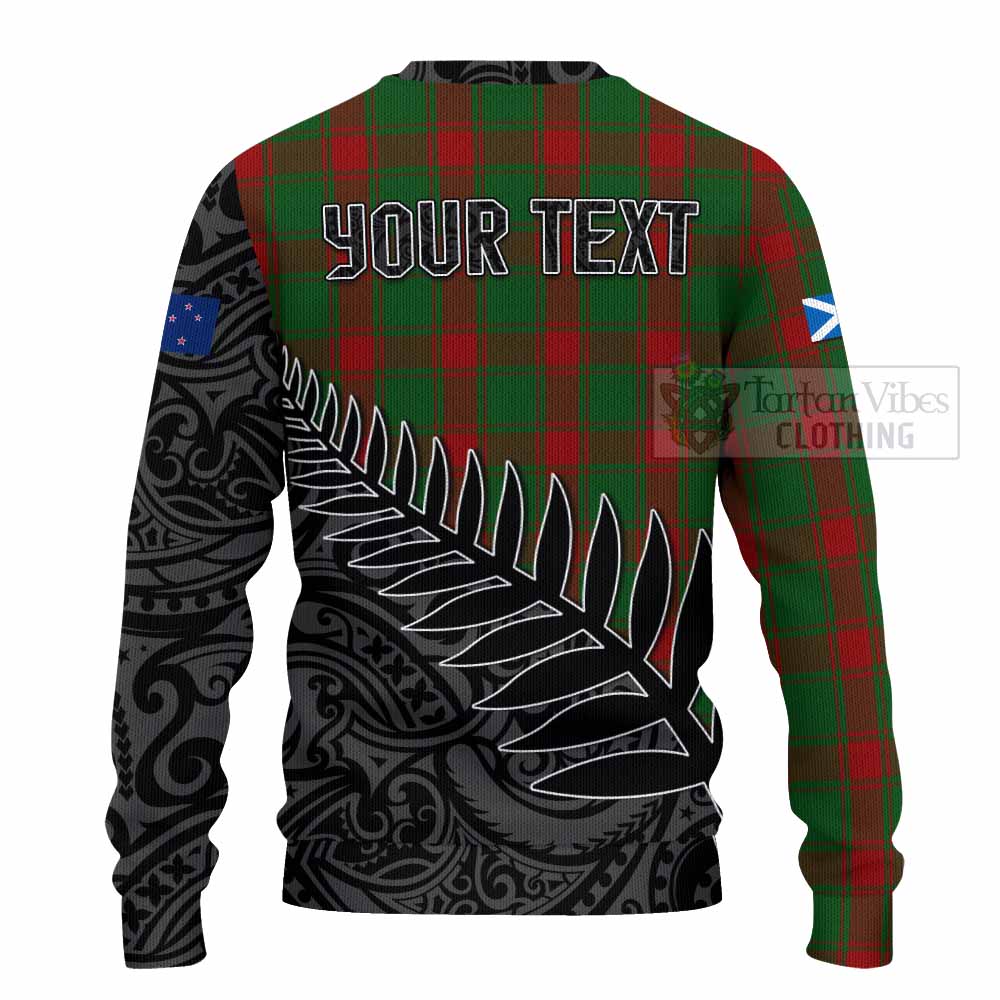 Middleton Crest Tartan Knitted Sweater with New Zealand Silver Fern Half Style - Tartan Vibes Clothing