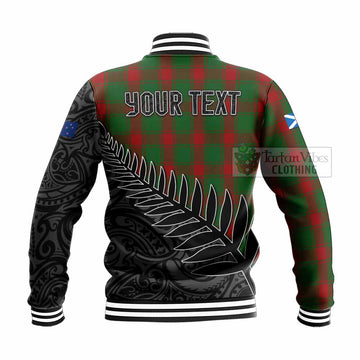 Middleton Crest Tartan Baseball Jacket with New Zealand Silver Fern Half Style - Tartan Vibes Clothing