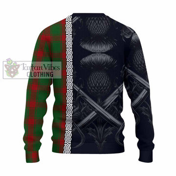 Middleton Tartan Knitted Sweater with Family Crest Cross Sword Thistle Celtic Vibes - Tartan Vibes Clothing