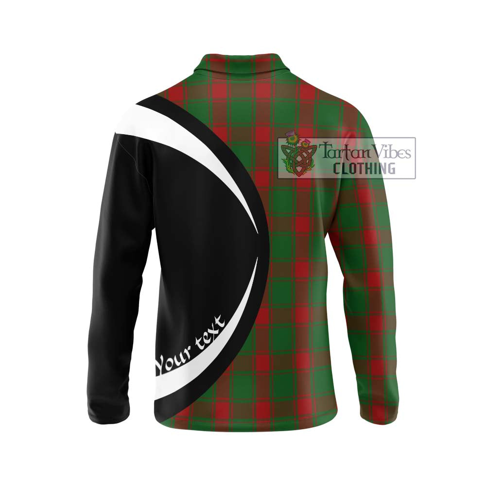 Middleton Tartan Long Sleeve Polo Shirt with Family Crest Circle Style - Tartan Vibes Clothing