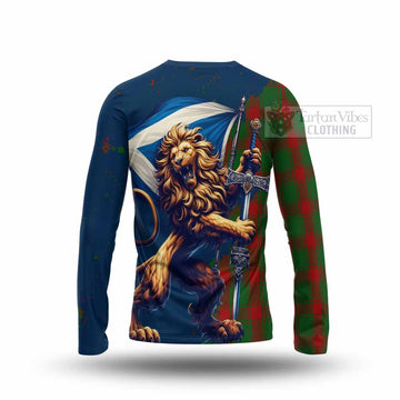 Middleton Tartan Family Crest Long Sleeve T-Shirt with Scottish Majestic Lion - Tartan Vibes Clothing