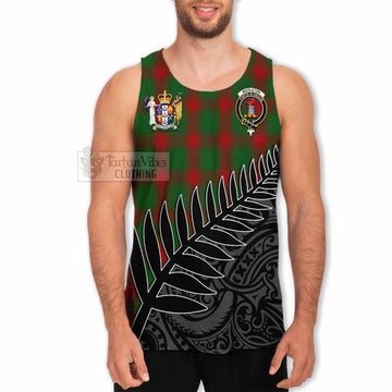 Middleton Crest Tartan Men's Tank Top with New Zealand Silver Fern Half Style - Tartan Vibes Clothing