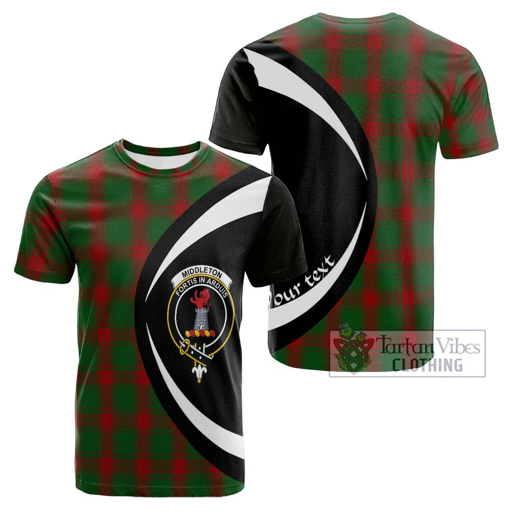 Middleton Tartan Cotton T-shirt with Family Crest Circle Style Kid's Shirt - Tartan Vibes Clothing
