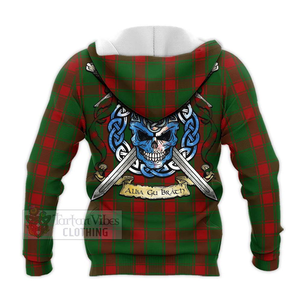 Middleton Tartan Knitted Hoodie with Family Crest Celtic Skull Style - Tartan Vibes Clothing