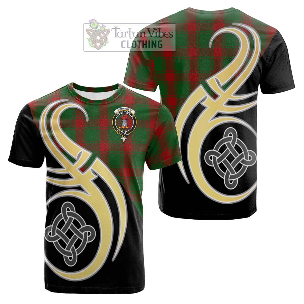 Middleton Tartan Cotton T-shirt with Family Crest and Celtic Symbol Style Kid's Shirt - Tartan Vibes Clothing