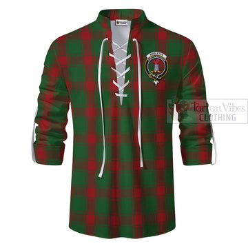 Middleton Tartan Ghillie Kilt Shirt with Family Crest and Bearded Skull Holding Bottles of Whiskey - Tartan Vibes Clothing