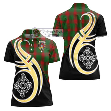 Middleton Tartan Women's Polo Shirt with Family Crest and Celtic Symbol Style - Tartan Vibes Clothing