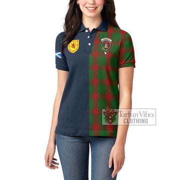 Middleton Tartan Women's Polo Shirt Alba with Scottish Lion Royal Arm Half Style - Tartan Vibes Clothing