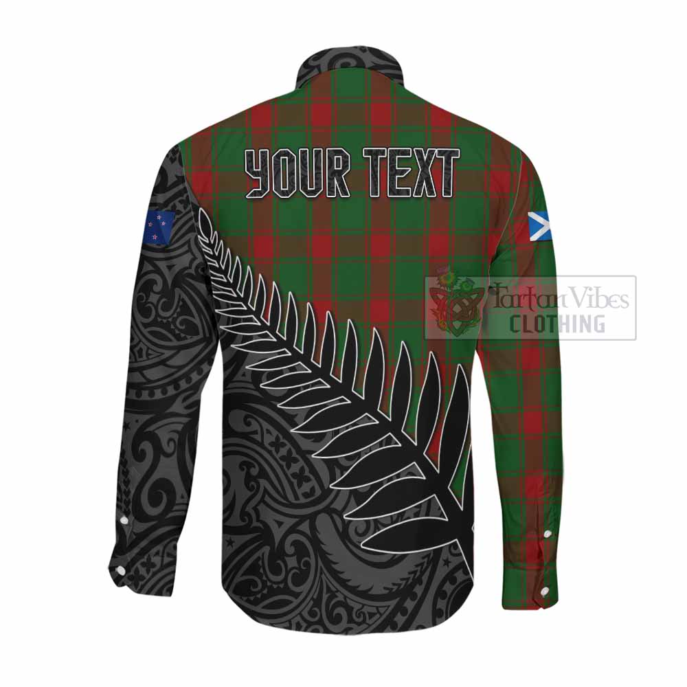 Middleton Crest Tartan Long Sleeve Button Shirt with New Zealand Silver Fern Half Style Men's Shirt - Tartan Vibes Clothing