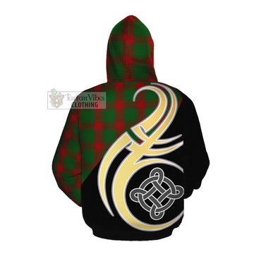 Middleton Tartan Cotton Hoodie with Family Crest and Celtic Symbol Style Pullover Hoodie - Tartan Vibes Clothing