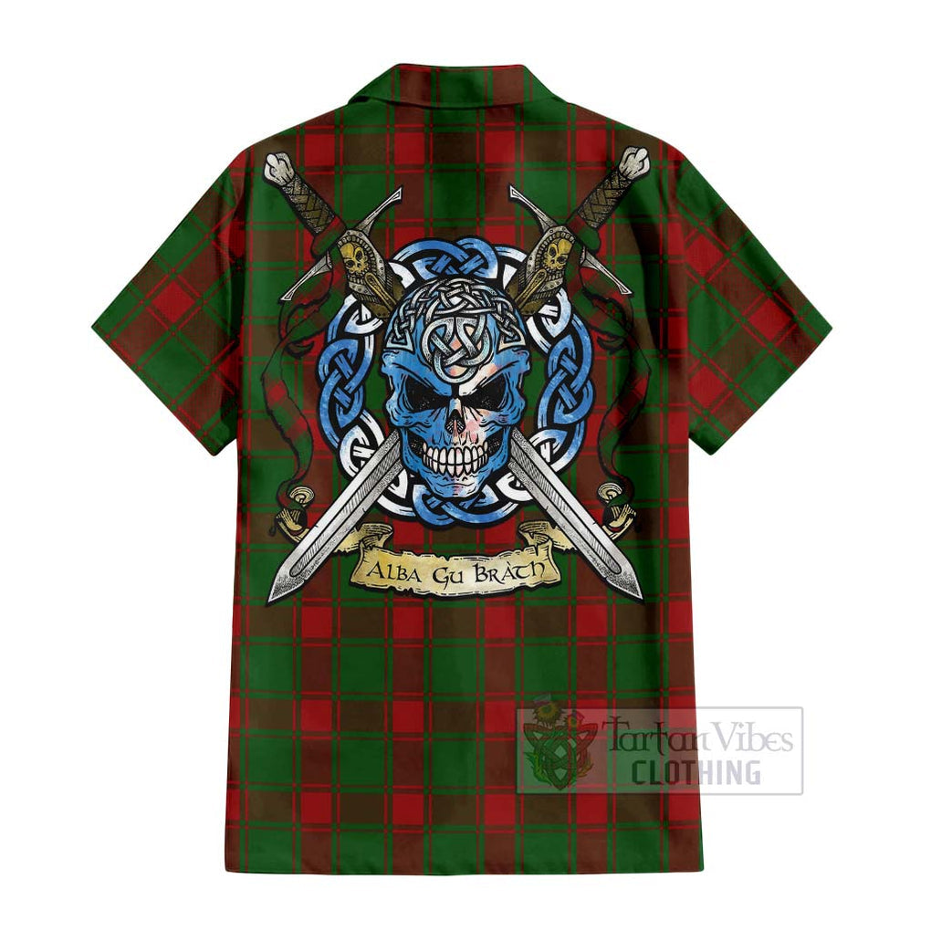 Middleton Tartan Hawaiian Shirt with Family Crest Celtic Skull Style - Tartan Vibes Clothing