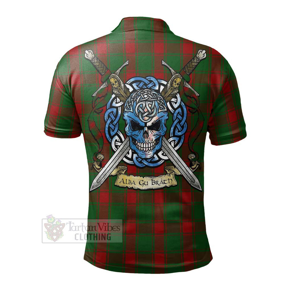 Middleton Tartan Polo Shirt with Family Crest Celtic Skull Style - Tartan Vibes Clothing