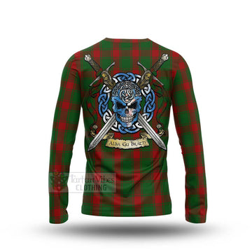 Middleton Tartan Long Sleeve T-Shirt with Family Crest Celtic Skull Style - Tartan Vibes Clothing