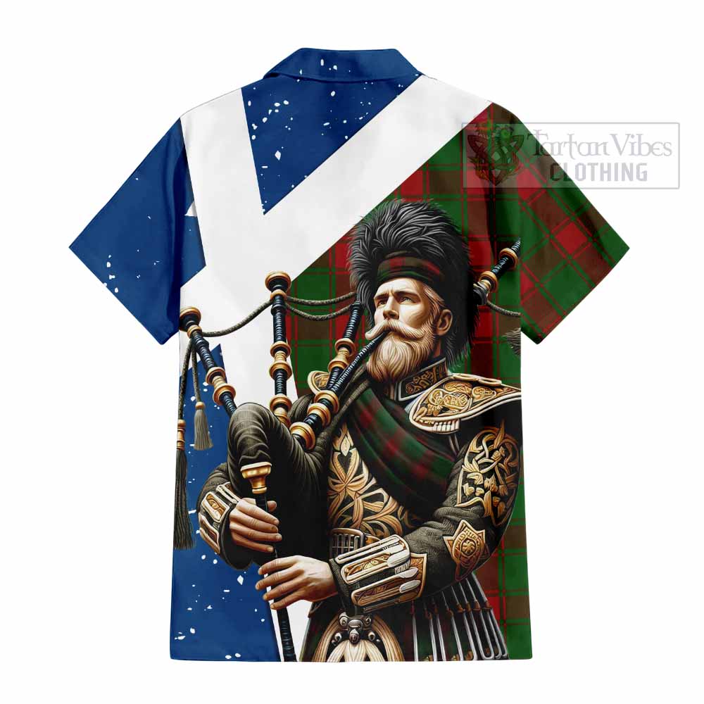 Middleton Tartan Hawaiian Shirt with Family Crest Scottish Bagpiper Vibes - Tartan Vibes Clothing