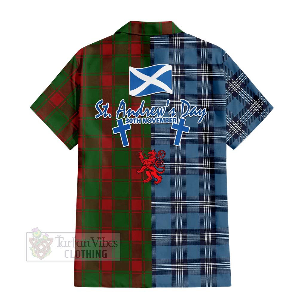 Middleton Tartan Hawaiian Shirt Happy St. Andrew's Day Half Tartan Style - Tartan Vibes Clothing