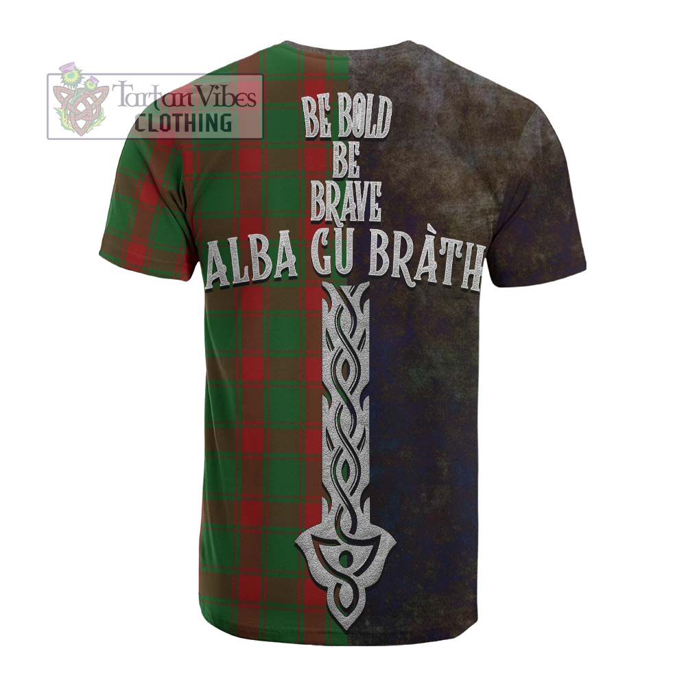 Tartan Vibes Clothing Middleton Tartan Family Crest Cotton T-shirt Alba Gu Brath Be Brave Lion Ancient Style