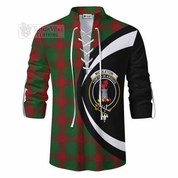 Middleton Tartan Ghillie Kilt Shirt with Family Crest Circle Style - Tartan Vibes Clothing
