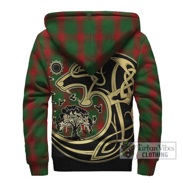 Middleton Tartan Sherpa Hoodie with Family Crest Celtic Wolf Style - Tartan Vibes Clothing