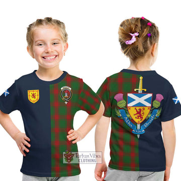 Middleton Tartan Kid T-Shirt Alba with Scottish Lion Royal Arm Half Style - Tartan Vibes Clothing